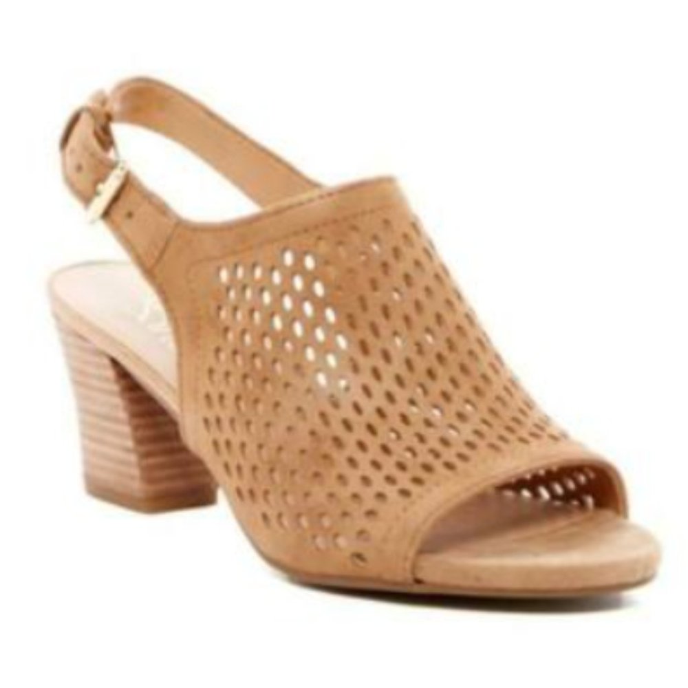 Franco Sarto Monaco Suede Leather Slingback Heel